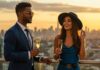 How to Travel in Style: Tips for Planning a Luxurious Getaway Glamorous Couple Champagne Balcony