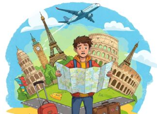 5 Common Travel Planning Mistakes You Should Avoid Lost traveler at confusing crossroads.
