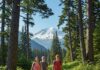 How to Plan the Perfect Outdoor Adventure for Beginners Diverse beginner hikers on forest trail.